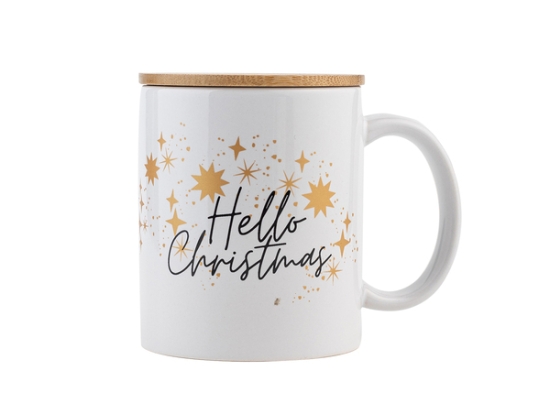 Kubek ceramiczny "Hello Christmas", biały
